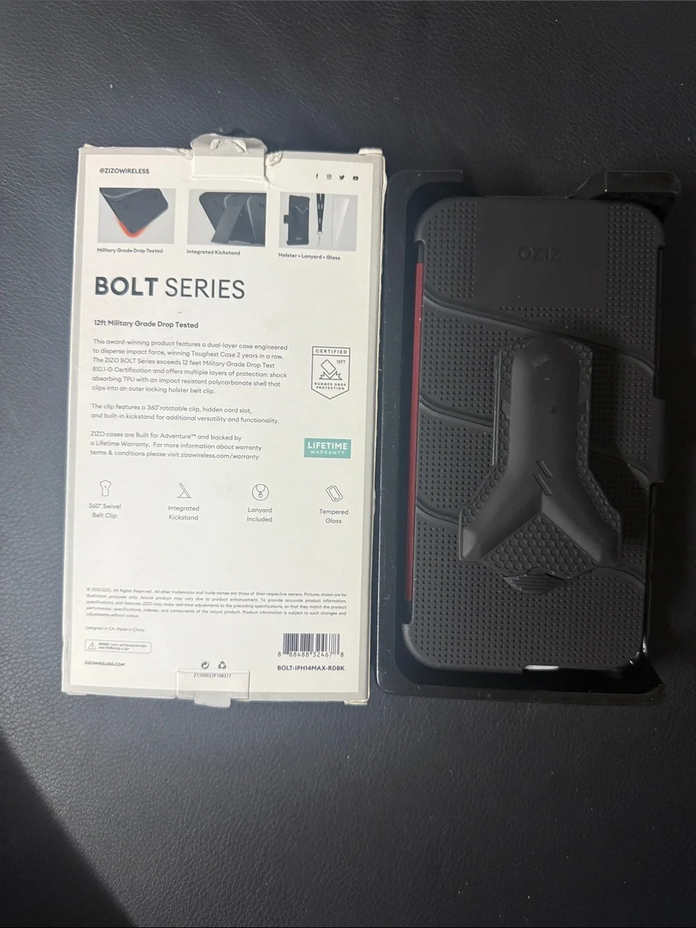 Bolt Series Rugged Phone Case for iPhone 14 Plus - Red - Picture 2 of 2